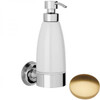 Brushed Gold Gloss Samuel Heath Style Moderne Liquid Soap Dispenser White Ceramic N6647W