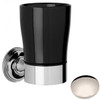 Polished Nickel Samuel Heath Style Moderne Tumbler Holder Black Ceramic N6635B