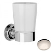 Polished Nickel Samuel Heath Style Moderne Tumbler Holder White Ceramic N6635W