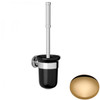 Non-Lacquered Brass Samuel Heath Style Moderne Toilet Brush Black Ceramic N6649B