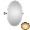 Non-Lacquered Brass Samuel Heath Style Moderne Oval Tilting Mirror L6746-XL