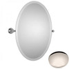 Polished Nickel Samuel Heath Style Moderne Oval Tilting Mirror L6746-XL