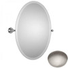 Stainless Steel Finish Samuel Heath Style Moderne Oval Tilting Mirror L6746-XL