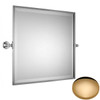 non-Lacquered Brass Samuel Heath Style Moderne Framed Tilting Mirror L6749
