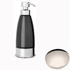 Polished Nickel Samuel Heath Style Moderne Freestanding Black Ceramic Liquid Soap Dispenser N6666B