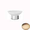 Brushed Gold Unlacquered Samuel Heath Style Moderne Freestanding White Ceramic Soap Holder N6664W