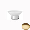 Brushed Gold Gloss Samuel Heath Style Moderne Freestanding White Ceramic Soap Holder N6664W