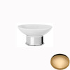 Non-Lacquered Brass Samuel Heath Style Moderne Freestanding White Ceramic Soap Holder N6664W