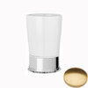 Brushed Gold Gloss Samuel Heath Style Moderne Freestanding White Ceramic Tumbler Holder N6665W