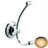 Non-Lacquered Brass Samuel Heath Fairfield Double Robe Hook N9532