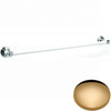 Non-Lacquered Brass Samuel Heath Fairfield Single Ceramic Towel Rail N9561