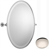 Polished Nickel Samuel Heath Antique Framed Oval Mirror N4346