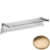 Brushed Gold Unlacquered Samuel Heath Xenon Glass Shelf N5113