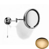 Non-Lacquered Brass Samuel Heath Novis Double Arm LED Illuminated Magnifying Pivotal Mirror N510-3