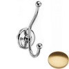 Brushed Gold Gloss Samuel Heath Novis Double Robe Hook N1039