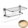 Brushed Gold Unlacquered Samuel Heath Novis Towel Shelf With Towel Hanging Rail N1737