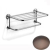 City Bronze Samuel Heath Novis Towel Shelf With Towel Hanging Rail N1737