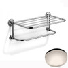 Polished Nickel Samuel Heath Novis Towel Shelf With Towel Hanging Rail N1737