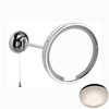 Polished Nickel Samuel Heath Novis Single Arm LED Illuminated Magnifying Pivotal Mirror N509-3