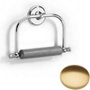 Brushed Gold Gloss Samuel Heath Novis Toilet Roll Holder With Wooden Roller N1020