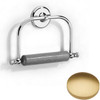 Brushed Gold Matt Samuel Heath Novis Toilet Roll Holder With Wooden Roller N1020