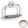 Polished Nickel Samuel Heath Novis Toilet Roll Holder With Wooden Roller N1020