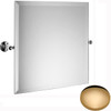 Non-Lacquered Brass Samuel Heath Novis Square Tilting Mirror L1143