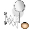 Antique Gold Samuel Heath Curzon Extending Mirror Plain / Magnifying L110
