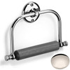 Polished Nickel Samuel Heath Curzon Toilet Roll Holder With Wooden Roller N20
