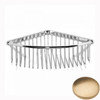 Brushed Gold Unlacquered Samuel Heath Corner Shower Basket N158