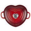 Le Creuset Cast Iron Heart Casserole With Stainless Steel Knob Cerise