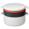 Stone/Orange Joseph Joseph M-Cuisine 4-piece stack microwave cooking sete cooki