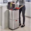 Stainless Steel Joseph Joseph Totem Max 60L Waste & Recycling Bin kitchen
