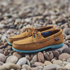 Tan/Turquoise Chatham Womens Pippa II G2 Deck Shoes Lifestyle
