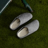 Light Grey Birkenstock Mens Zermatt Shearling Wool Felt Slippers