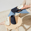 Dark Blue Birkenstock Mens Zermatt Shearling Wool Felt Slippers