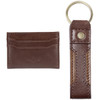 Marron Fonce Le Chameau Key Ring & Card Wallet Gift Set