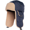 Navy Barbour Mens Sandbay Quilted Trapper Hat