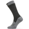 Black Grey Sealskinz Waterproof All Weather Mid Length Socks Left