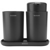 Dark Grey Brabantia Bathroom Accessory Set Of 3