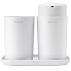 White Brabantia Bathroom Accessory Set Of 3