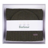 Olive Barbour Mens Carlton Fleck Beanie and Scarf Gift Set
