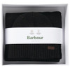 Black Barbour Mens Carlton Fleck Beanie and Scarf Gift Set