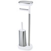 Joseph Joseph EasyStore ButlerPlus Standing Toilet Paper Holder With Flexi Steel Brush