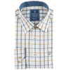 Navy and Gold Albert and Maurice Mens Dale Check Shirt