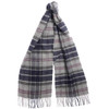 Black Barbour Wool Cashmere Tartan Scarf