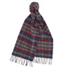 Blue Granite Barbour Unisex Wool Cashmere Tartan Scarf