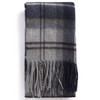 Grey Midnight Tartan Barbour Unisex Wool Cashmere Tartan Scarf Grey Midnight Tartan Barbour Unisex Wool Cashmere Tartan Scarf