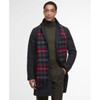 Winterberry Tartan Barbour Unisex Wool Cashmere Tartan Scarf On Model