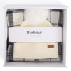 Monochrome Barbour Womens Beanie & Hailes Scarf Gift Set